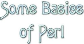 Some basics of Perl